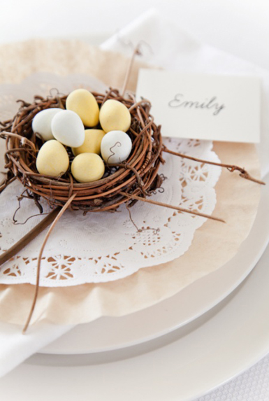 Easter Table styling Ideas - pastel place setting