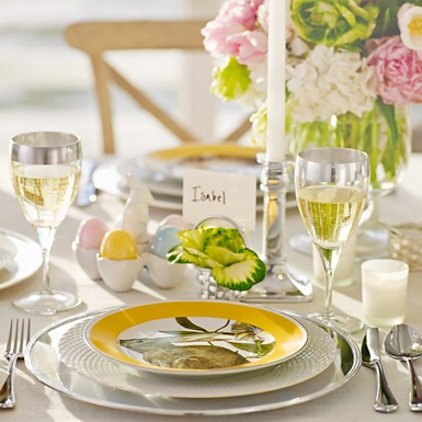 Easter party ideas - colourful table